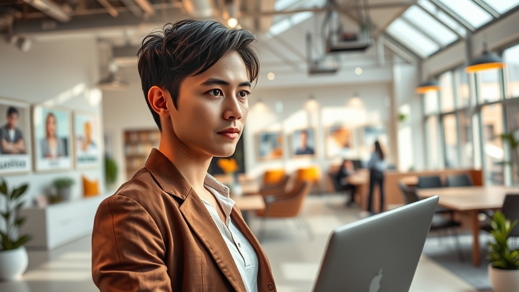 공유 오피스 유형별 특징 (realistic 스타일)