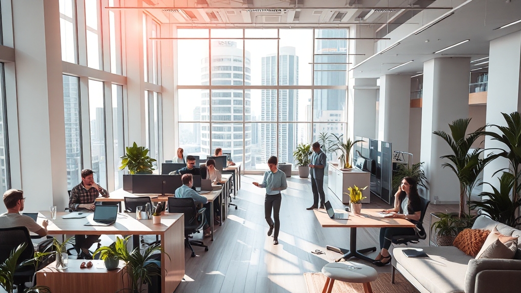 공유 오피스 성공적인 활용 전략 (realistic 스타일)