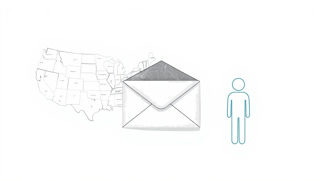 다양한 우편물 관리 서비스 (illustration 스타일)